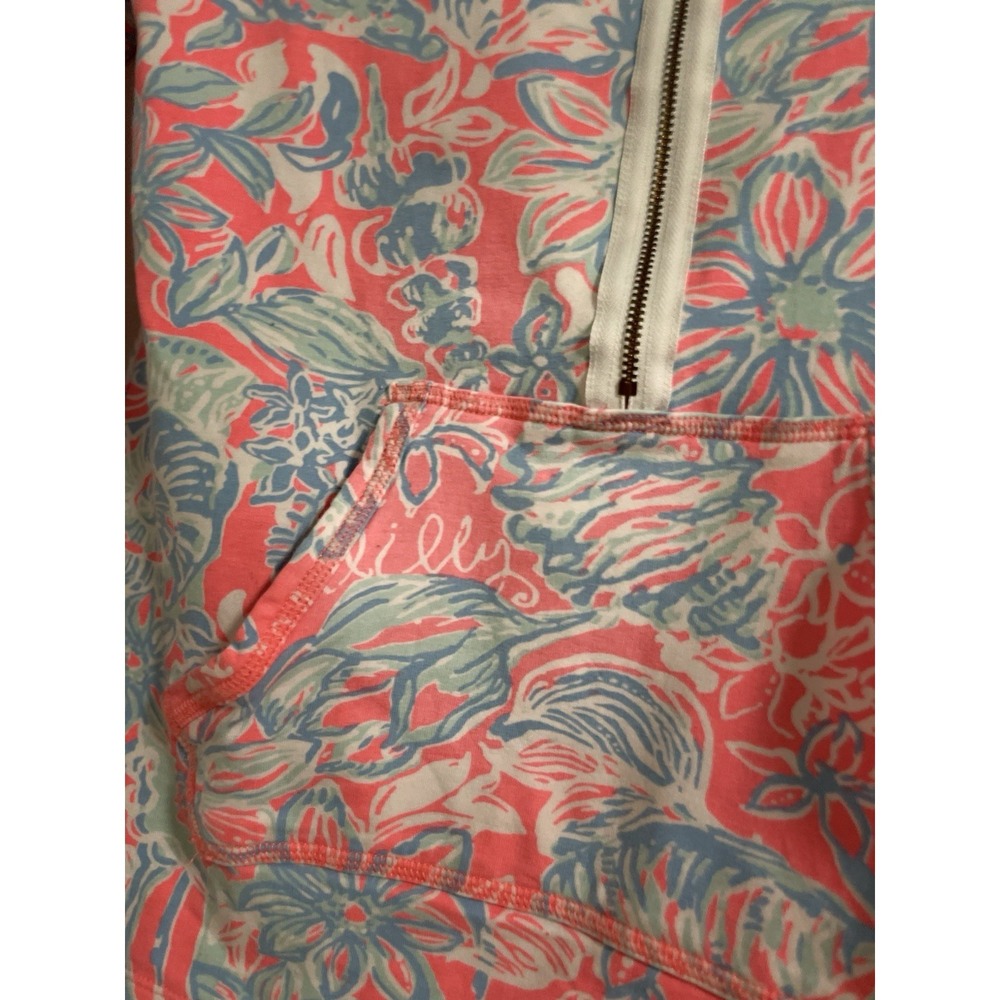 Lilly Pulitzer Skipper Popover Sz XS Pink Sun Ray Summer Siren Pulllover Pockets - Picture 5 of 16